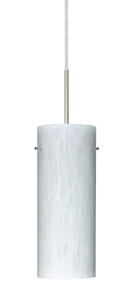 Besa Stilo 10 Pendant Satin Nickel Carrera 1x100W Medium Base, 15Ft. Cord