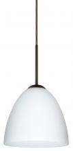 Besa Lighting 1JC-447007-BR-L - Besa Vila Pendant Bronze Opal Matte 1x60W Medium Base, 15Ft. Cord