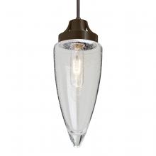 Besa Lighting 1JC-SULUCL-BR-L - Besa, Sulu Cord Pendant, Clear Bubble, Bronze Finish, 1x60W Medium Base, 15Ft. Cord