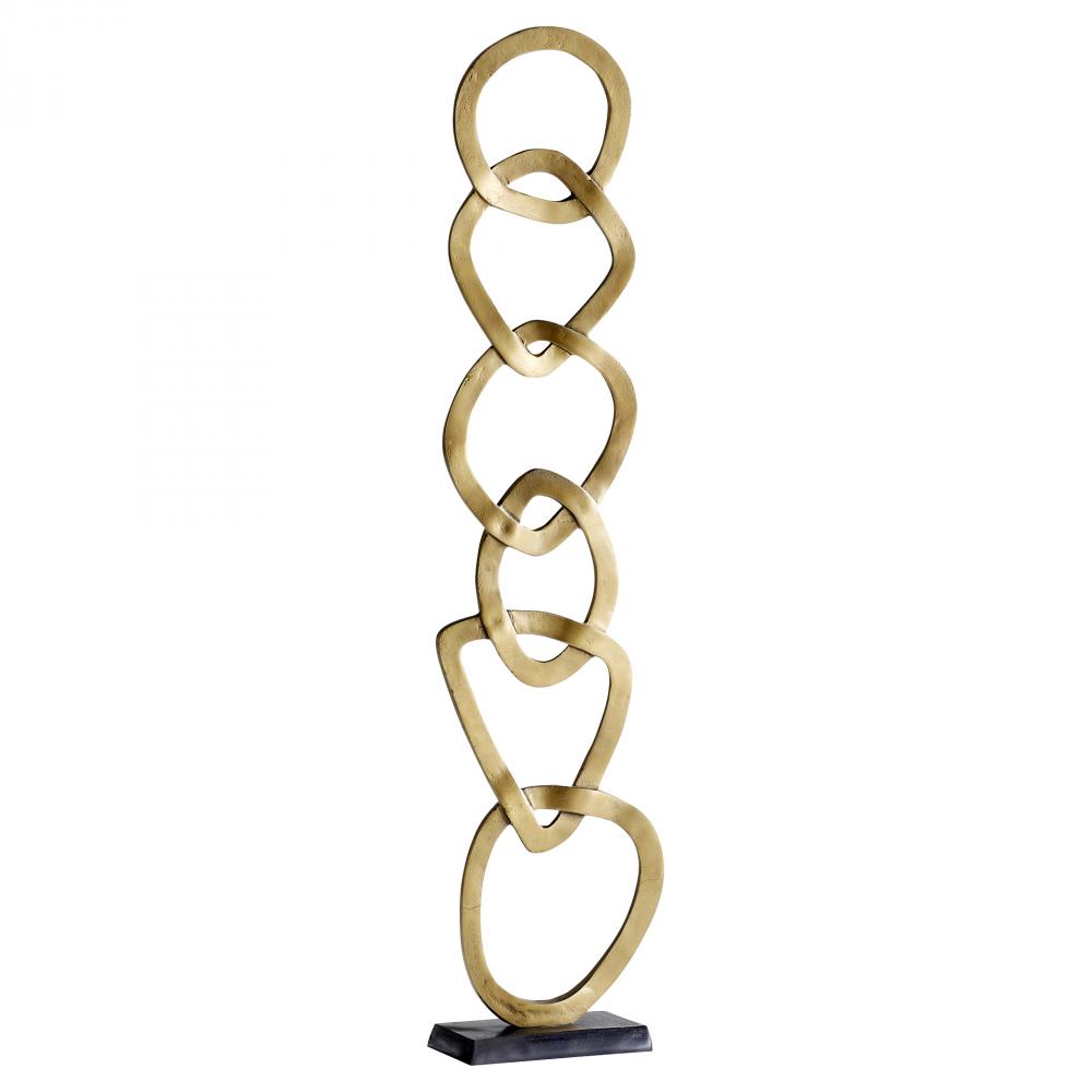 Perpetual Tower Sculpture Antique Brass