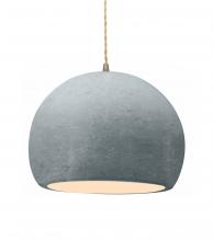 Justice Design Group CER-6535-CONC-ABRS-BEIG-TWST-LED1-700 - Large Globe 1-Light Pendant